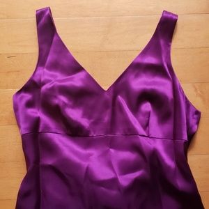 Nicole Miller Purple Satin Dress